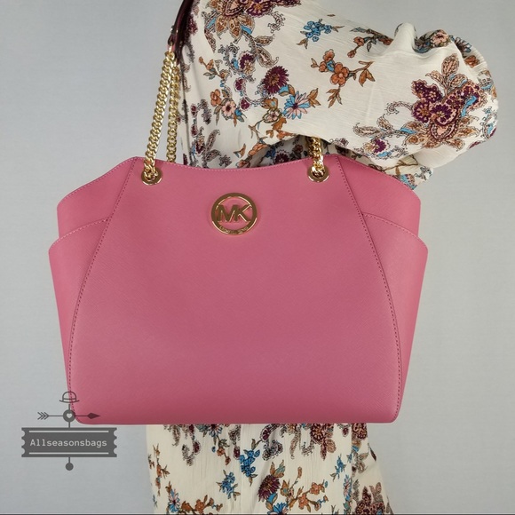 Michael Kors  Large chain shoulder tote tulip pink - Picture 3 of 8